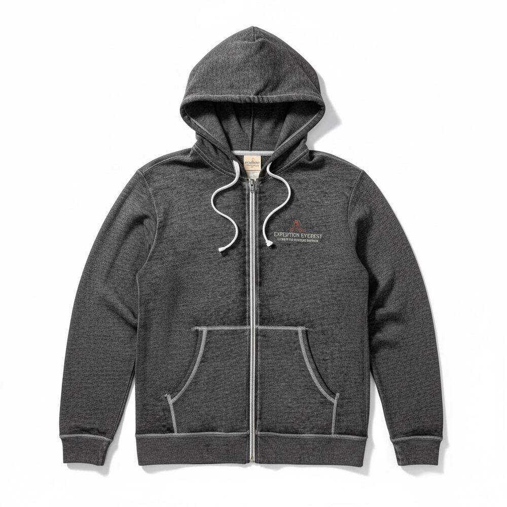 Disney Expedition Everest Men's Small Lightweight Gray Full Zip-Up Yeti Hoodie - Picture 2 of 8
